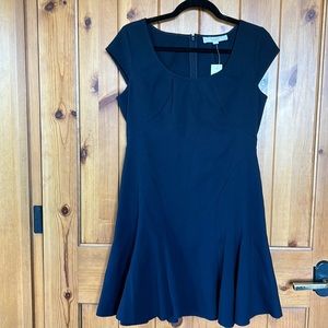 NWT loft navy cap sleeve dress, 6P